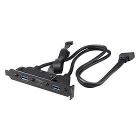 Adaptér AKASA USB3.1 Gen2 internal adapter cable & dual Gen1 Type-A Ports čierny

