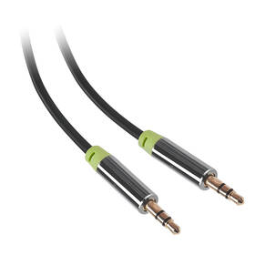 Kábel GoGEN Jack 3,5mm, 1,5m, pozlátené konektory čierny

