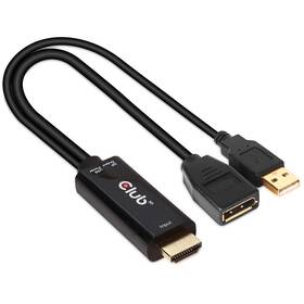Redukcia Club3D HDMI/DisplayPort, 4K60Hz, M/F, aktívna čierna


