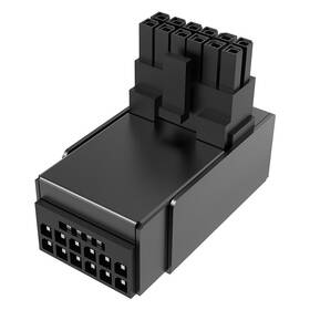 Adaptér AKASA G-Nexus P16 Plus, 90° 12V-2x6 Metal Shell čierny

