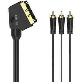 Kábel Hama AV SCART-3cinch, IN/OUT, 1,5m 

