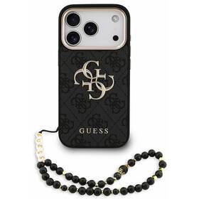 Kryt na mobil Guess PU 4G Metal Logo Strap na Apple iPhone 18 Pro Max čierny

