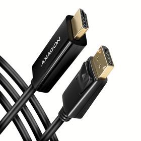 Kábel Axagon DisplayPort / HDMI 1.4, 1.8m, 4K/30Hz čierny

