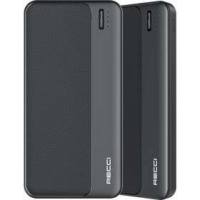 Powerbank Recci RPB-P26 2× USB/1× USB-C PD 10 000 mAh čierna

