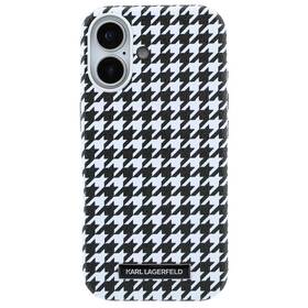 Kryt na mobil Karl Lagerfeld PU Houndstooth Resin Plate MagSafe na Apple iPhone 17 čierny

