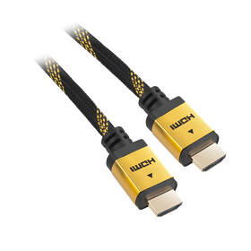 Kábel GoGEN HDMI 2.0, 1,5m, opletený, pozlátený, s ethernetom čierny

