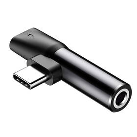 Redukcia Baseus USB-C samec / USB-C samice /3,5mm Jack samice čierna

