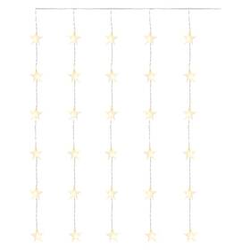 Vianočné osvetlenie EMOS 30 LED záves - hviezdy, 120x90 cm, vonkajšie aj vnútorné, teplá biela, časovač 
