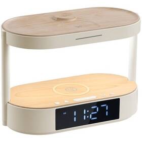 Budík IMMAX TRIPLE DOCK Qi biely

