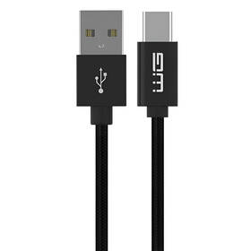 Kábel WG USB/USB-C, predĺžený konektor, 1m čierny

