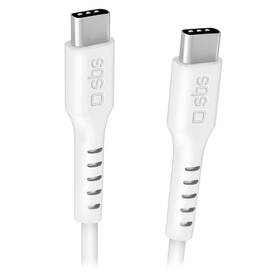 Kábel SBS USB-C/USB-C, PD, 240 W, 3 m biely


