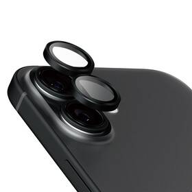 Ochranné sklo šošovky fotoaparátu PanzerGlass Hoops Ceramic na Apple iPhone 17/16/16 Plus čierne

