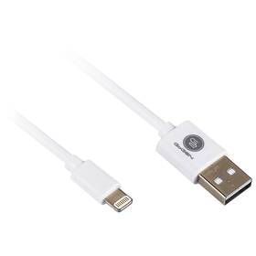 Kábel GoGEN USB/Lightning, 0,9m biela farba
