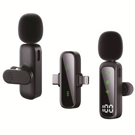 Mikrofón WG 2 in 1 Wireless Microphone PRO čierny

