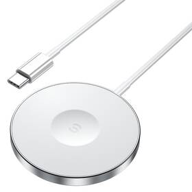 Bezdrôtová nabíjačka Essager YiT magnetická 3v1 pre telefón, hodinky a slúchadlá 15W biela

