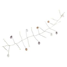 Vianočné osvetlenie EMOS girlanda – kamienky, 1,2 m, 40LED, vnútorná, teplá biela, časovač 

