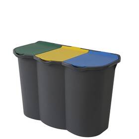 Odpadkový kôš na triedený odpad Belli E Forti UNICA BF00960, 80 l čierny

