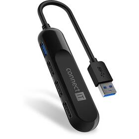 USB Hub Connect IT USB 3.0/USB 3.2, 3x USB 2.0 čierna farba
