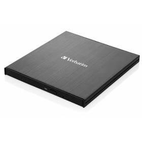 Externá Blu-ray napaľovačka Verbatim Slimline Ultra HD 4K USB-C čierna farba
