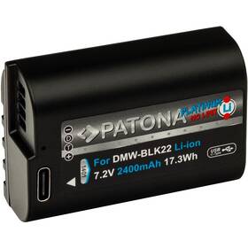 Batéria PATONA pre digitálnu kameru Panasonic DMW-BLK22 2400mAh Li-Ion Platinum, USB-C čierna

