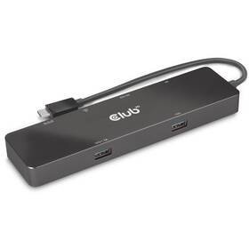 USB Hub Club3D USB-C 3.2 Gen1 6in1 1x USB-C Video, 1x HDMI, 2x USB-A, USB-C PD 100W, RJ45 čierny

