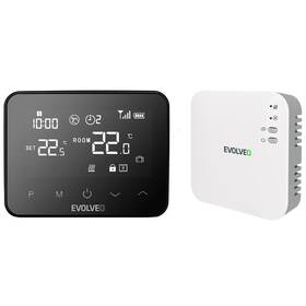 Termostat Evolveo Thermal, bezdrôtový, programovateľný čierna farba
