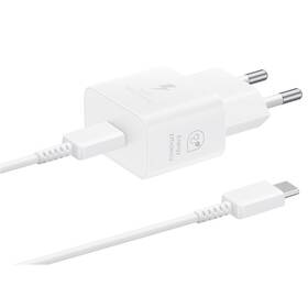 Nabíjačka do siete Samsung EP-T2510, USB-C, 25W + USB-C kábel 1m biela

