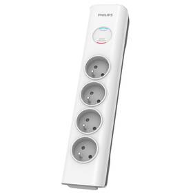 Prepäťová ochrana Philips 4x zásuvka, 2m biela

