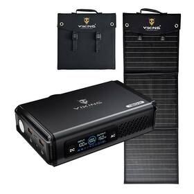 Nabíjacia stanica Viking Set VALI150 a solárny panel Viking L60 PD čierna

