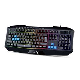 Klávesnica Genius Scorpion K215, CZ/SK čierna/modrá

