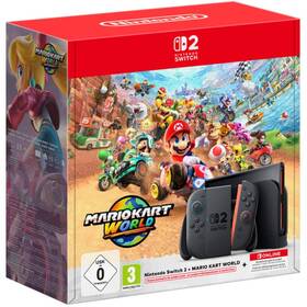 Herná konzola Nintendo Switch 2 + Mario Kart World + Nintendo SWITCH online predplatné na 3 mesiace čierna

