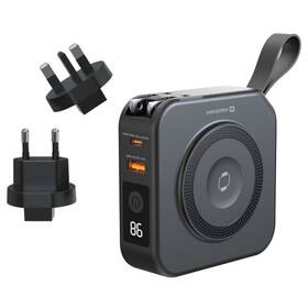 Powerbank Swissten ALL-IN-ONE PRO 10000 mAh 20W (USA, EU, UK) čierny

