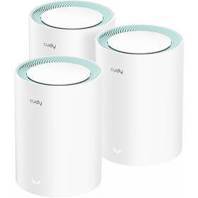 Kompletný Wi-Fi systém Cudy M1300 AC1200 Wi-Fi Mesh Gigabit, set 3 ks biely


