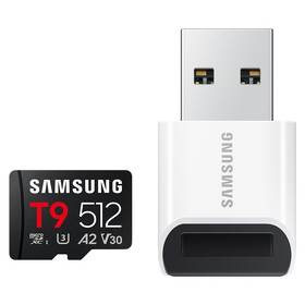 Pamäťová karta Samsung T9 MicroSDXC 512GB UHS-I U3 (200R/130W) + USB Adaptér čierna

