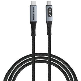 Kábel Verbatim Sync & Charge s displejem USB-C/USB-C 240W 1,2m čierny

