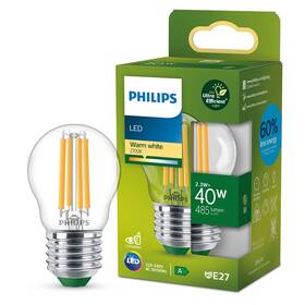 LED žiarovka Philips 40W, filament, P45, E27, teplá bílá 


