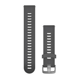  Remienok Garmin Quick Release 20mm, silikónový šedý, strieborná pracka