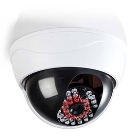Maketa zabezpečovacej kamery Nedis s infračervenou LED, dome, IP44, vonkajšie aj vnútorné 

