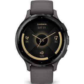 Inteligentné hodinky Garmin Venu 3S - Slate / Gray Silicone Band 
