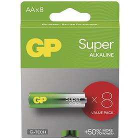 Batéria alkalická GP Super AA (LR6), 8 ks 

