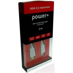  Power+ HDMI 2.0 2M WHI 

