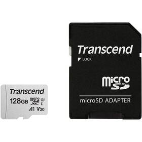 Pamäťová karta Transcend 300S microSDXC 128GB UHS-I U3 V30 A1 (100R/45W) + adapter 

