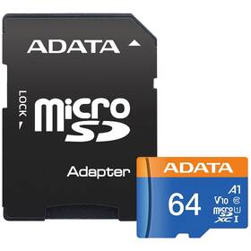 Pamäťová karta ADATA Premier MicroSDXC 64GB UHS-I (85R/25W) + adaptér 

