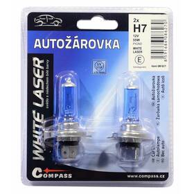 Autožiarovka Compass 08627 12V H7 55W PX26d WHITE LASER (2 ks) 

