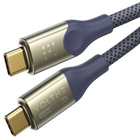 Kábel Voltme Powerlink Utron Series USB-C/USB-C, CTC 5A/240W 1,2m sivý/modrý

