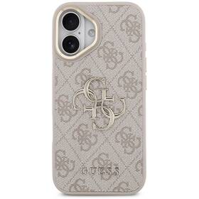 Kryt na mobil Guess PU Leather 4G Metal Logo Gold Frame MagSafe na Apple iPhone 17 ružový


