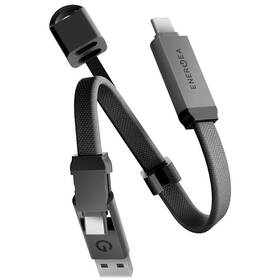 Kábel Energea Sheath Key 2v1 nabíjecí - na kľúčenku (60 W) čierny

