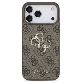 Kryt na mobil Guess 4G Metal Logo na Apple iPhone 18 Pro hnedý

