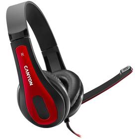 Headset Canyon HSC-1 čierny/červený

