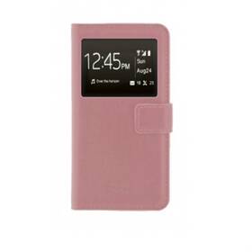 Puzdro na mobil flipové 4-OK Book Window UNI XL- 6" ružové

